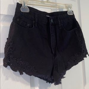 BDG high rise black shorts